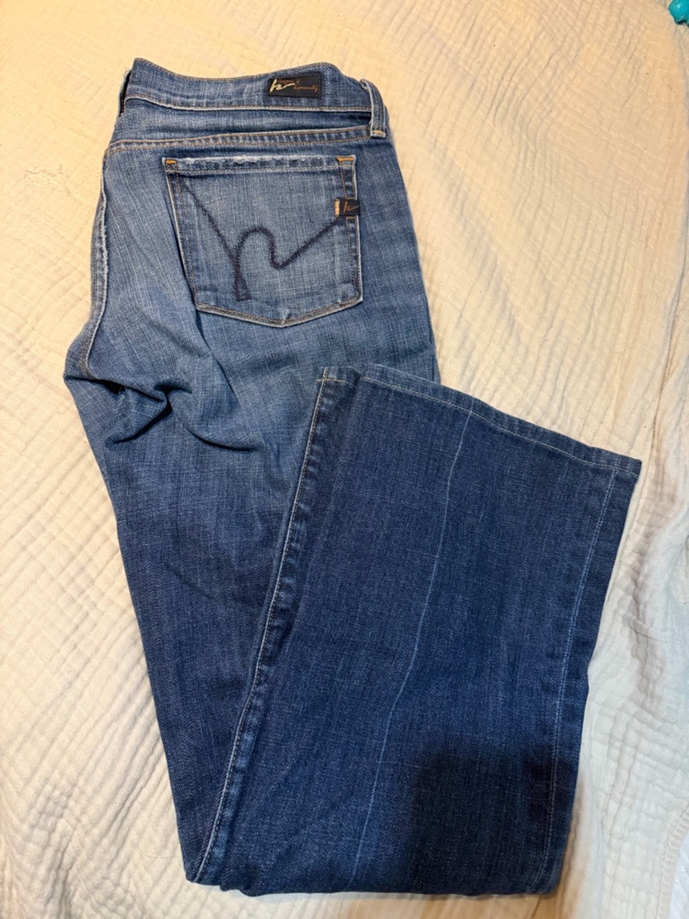 Citizens Of Humanity Blue Wide-Leg Jeans